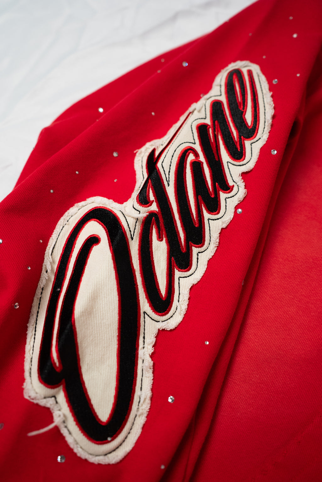 Red Eternity Rhinestone Zip up