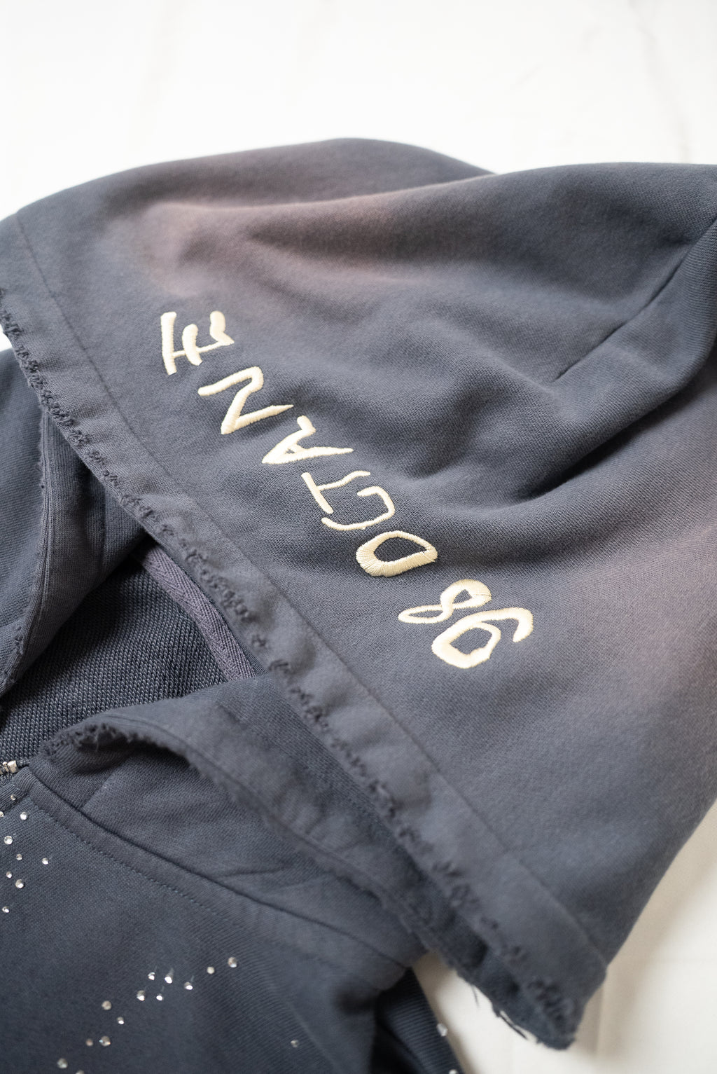 Blue Eternity Rhinestone Zip Up