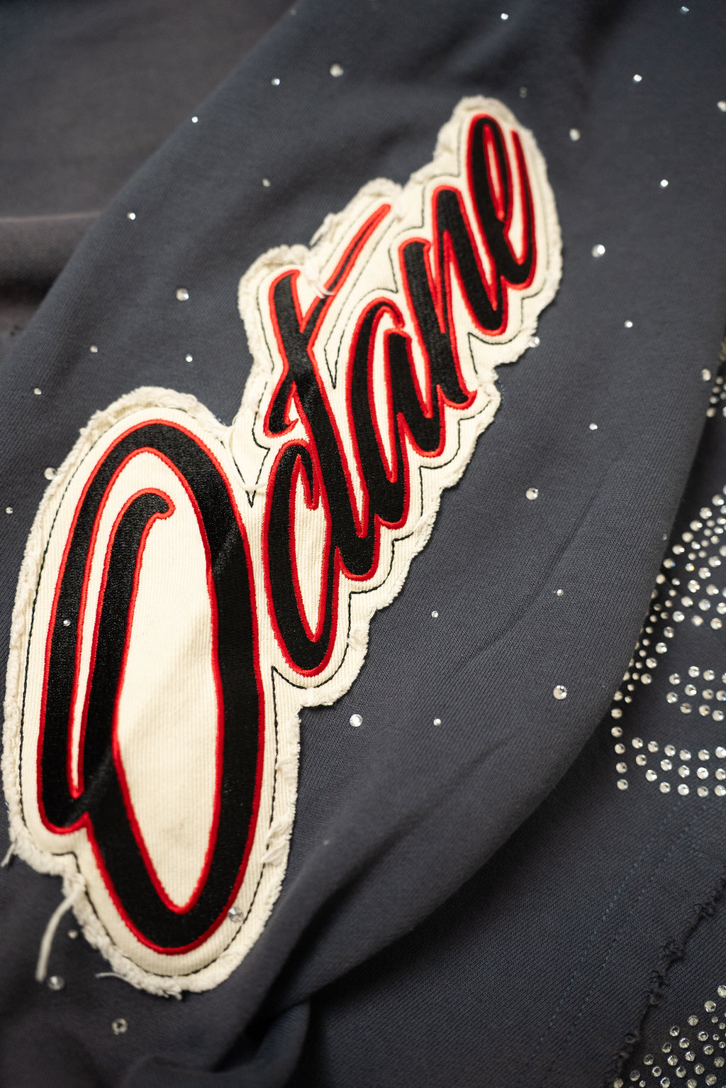 Blue Eternity Rhinestone Zip Up