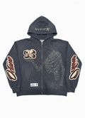 Blue Eternity Rhinestone Zip Up